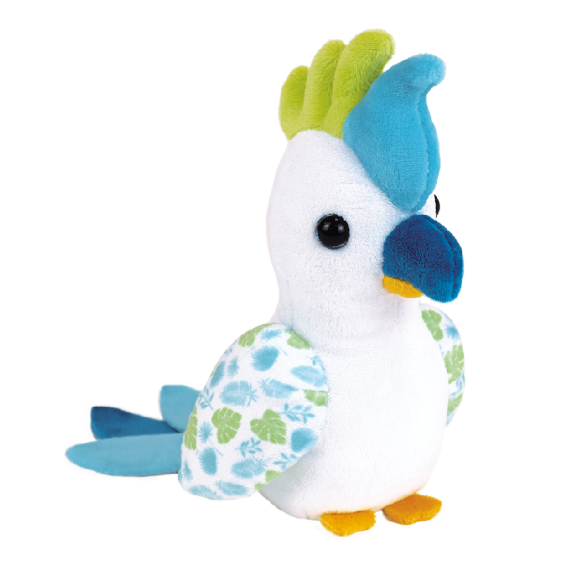 - tropibirds - musical plush parrot cockatoo 15 cm 